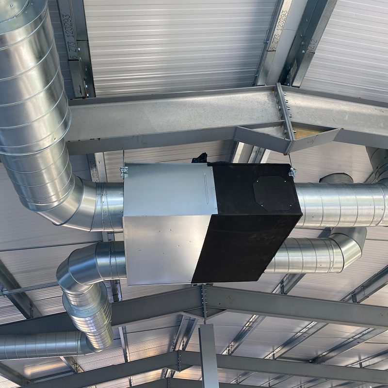 MVHR installation at a Primary School Sports Hall in Halifax